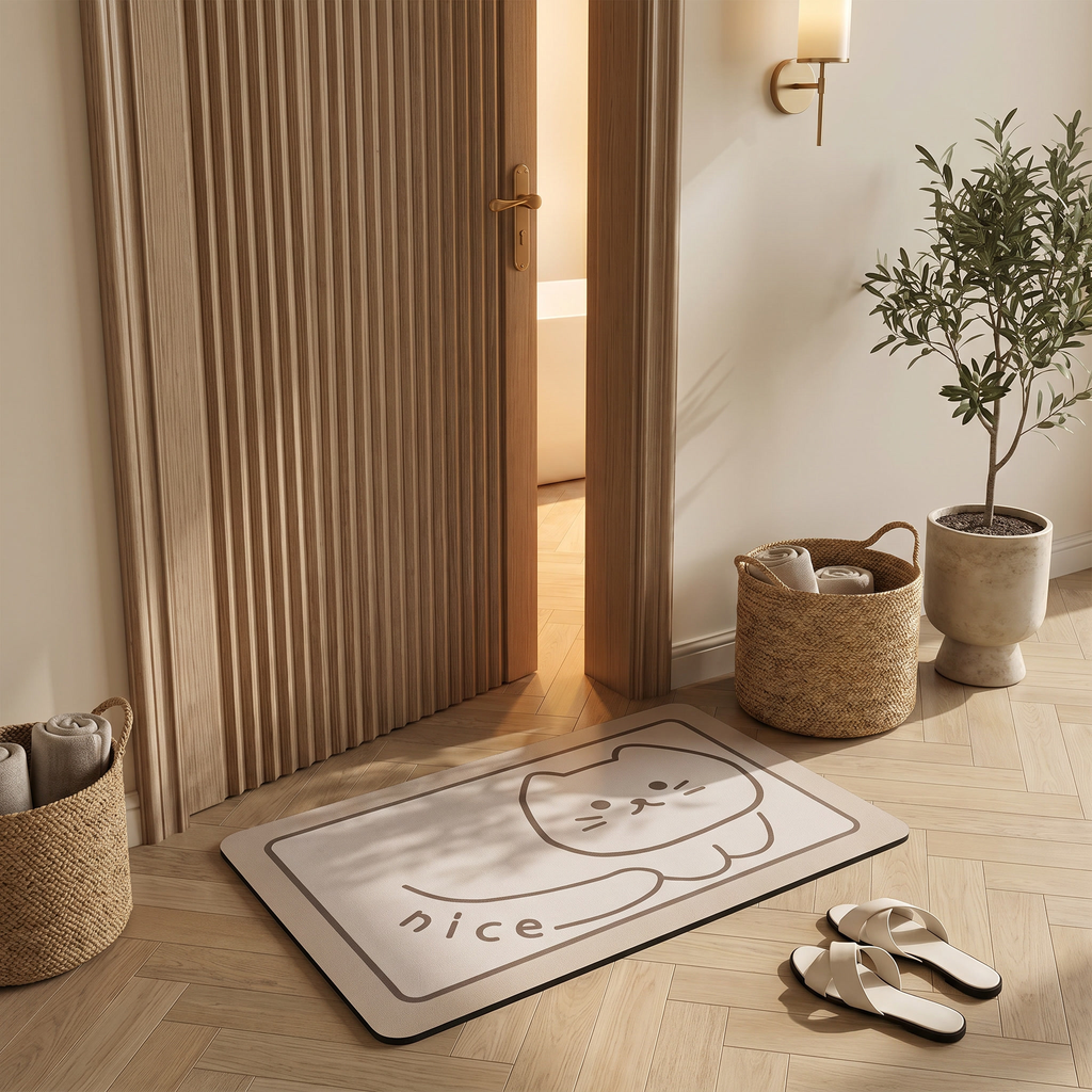 Cute Cat Bathroom Floor Mat