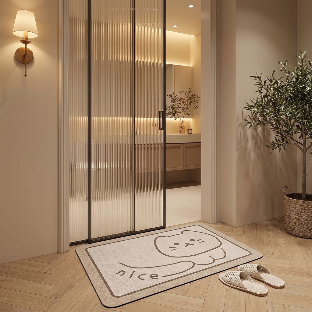 Cute Cat Bathroom Floor Mat