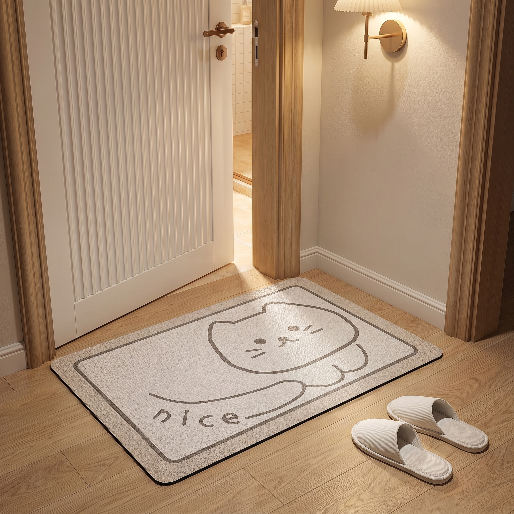 Cute Cat Bathroom Floor Mat