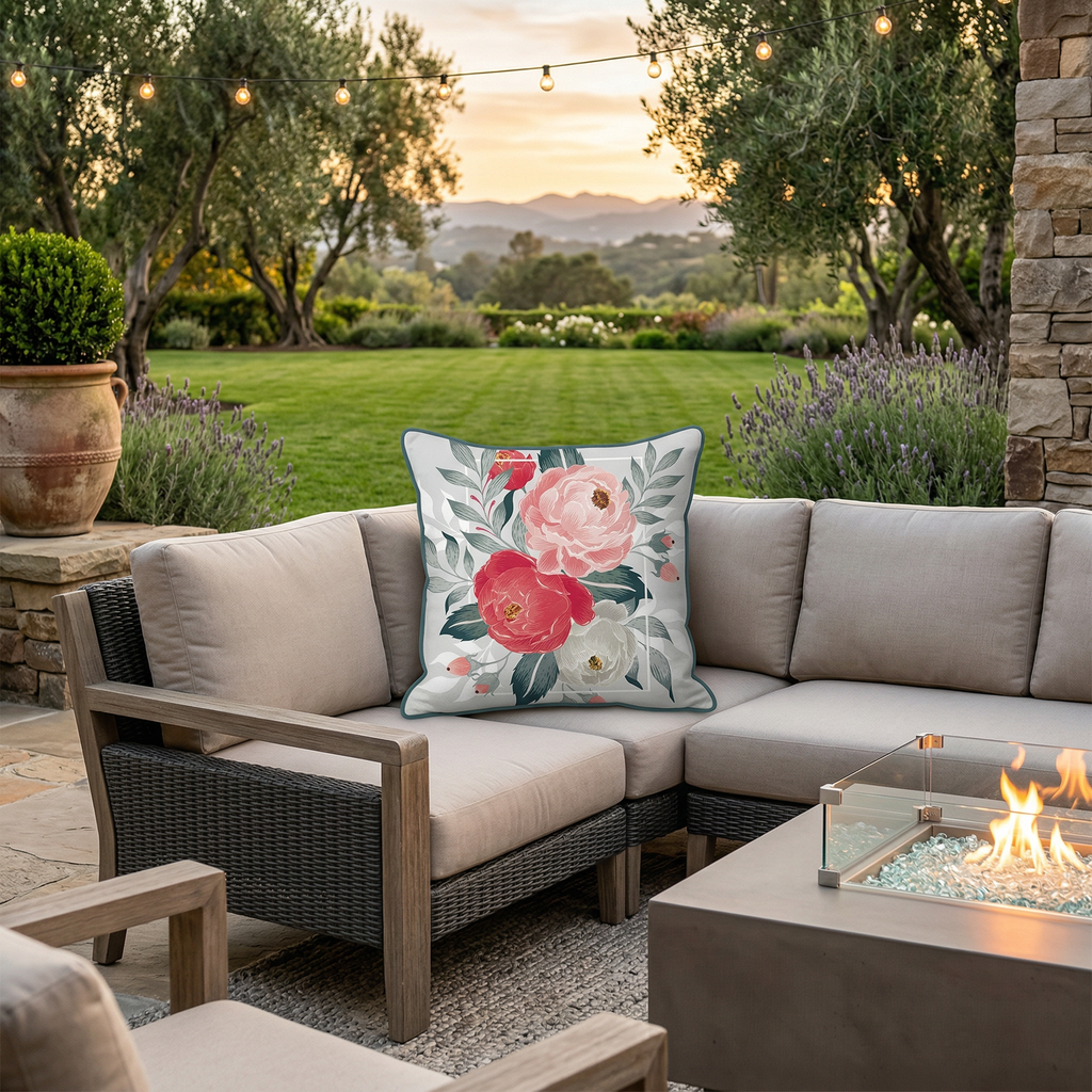 Elegant Decorative Flower Cushion