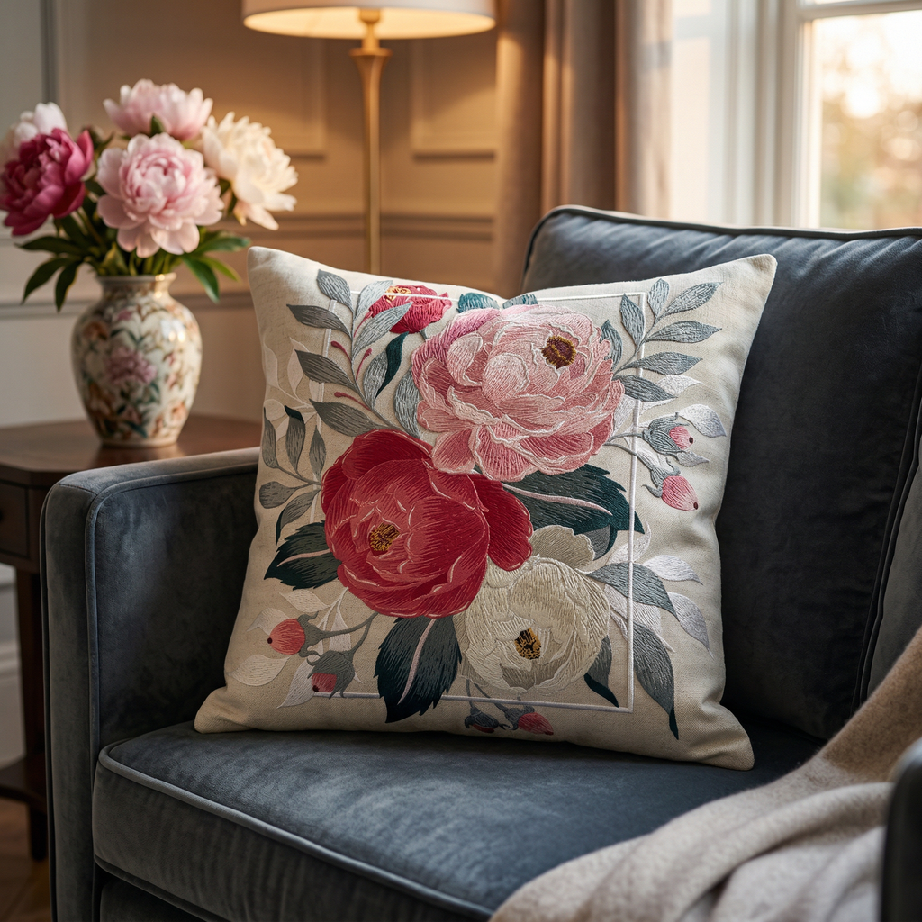 Elegant Decorative Flower Cushion