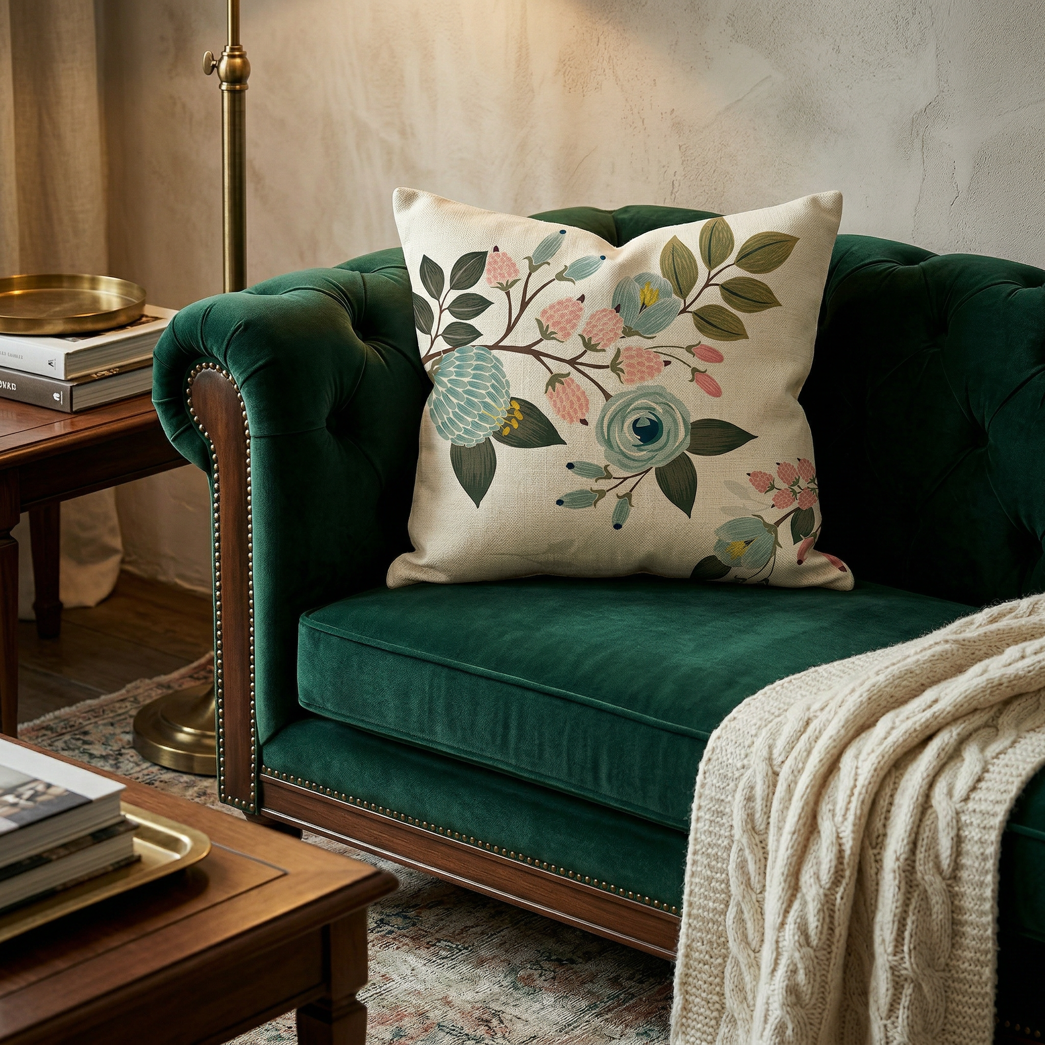 Scandinavian Botanical Cushion