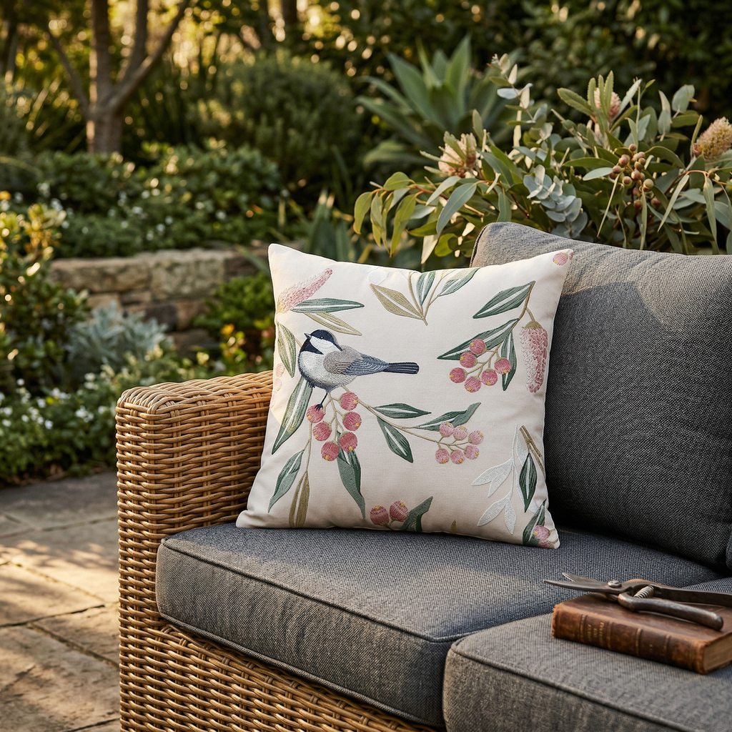 Floral Cushion Pastoral Flower Throw Pillow Decorative Sofa Cushion