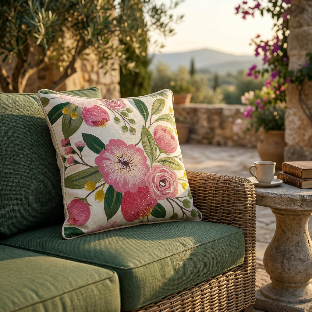 Vibrant Floral Cushion