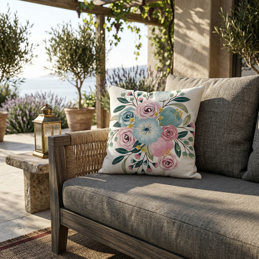 Pastel Floral Cushion