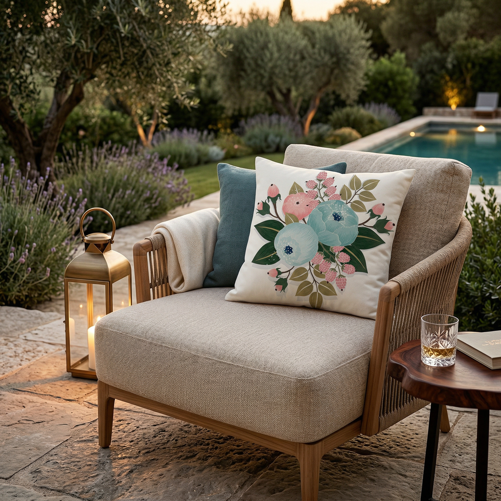 Elegant Floral Pillow Cover