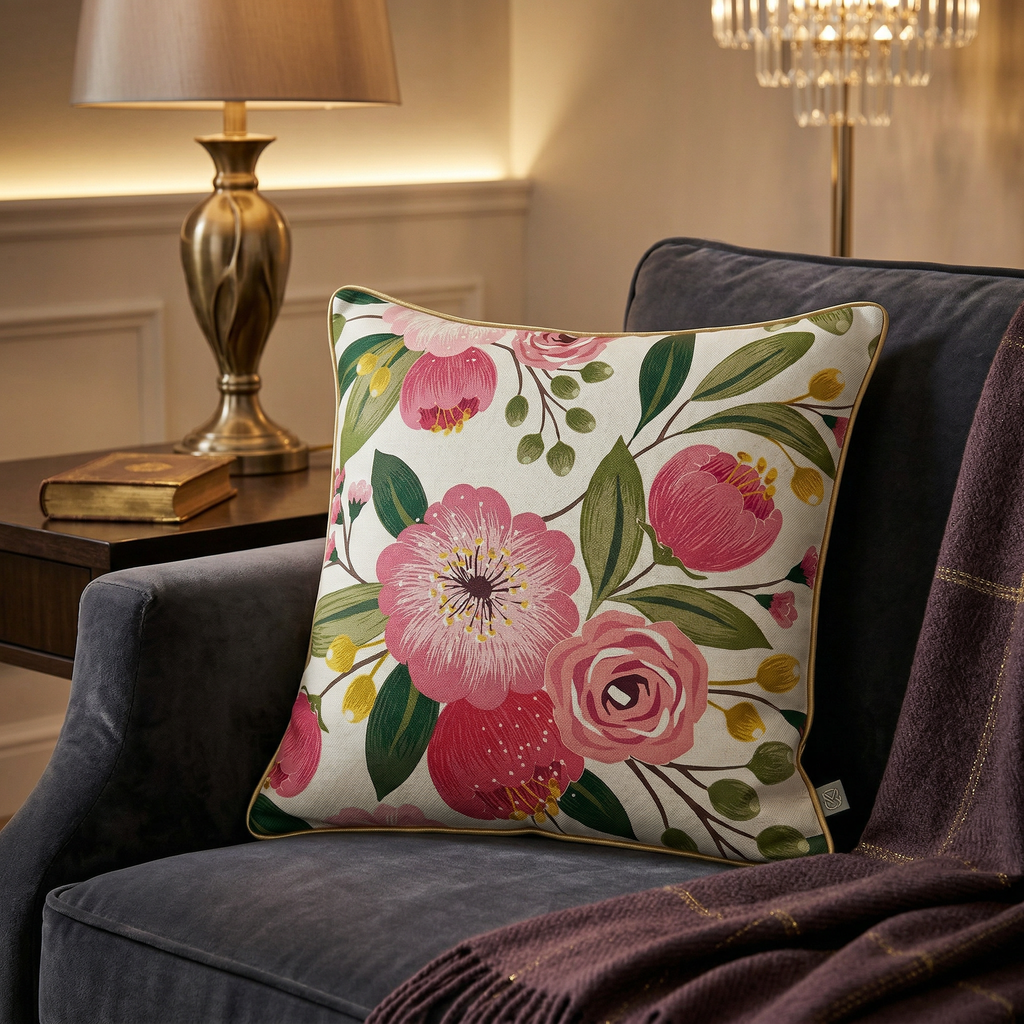 Vibrant Floral Cushion