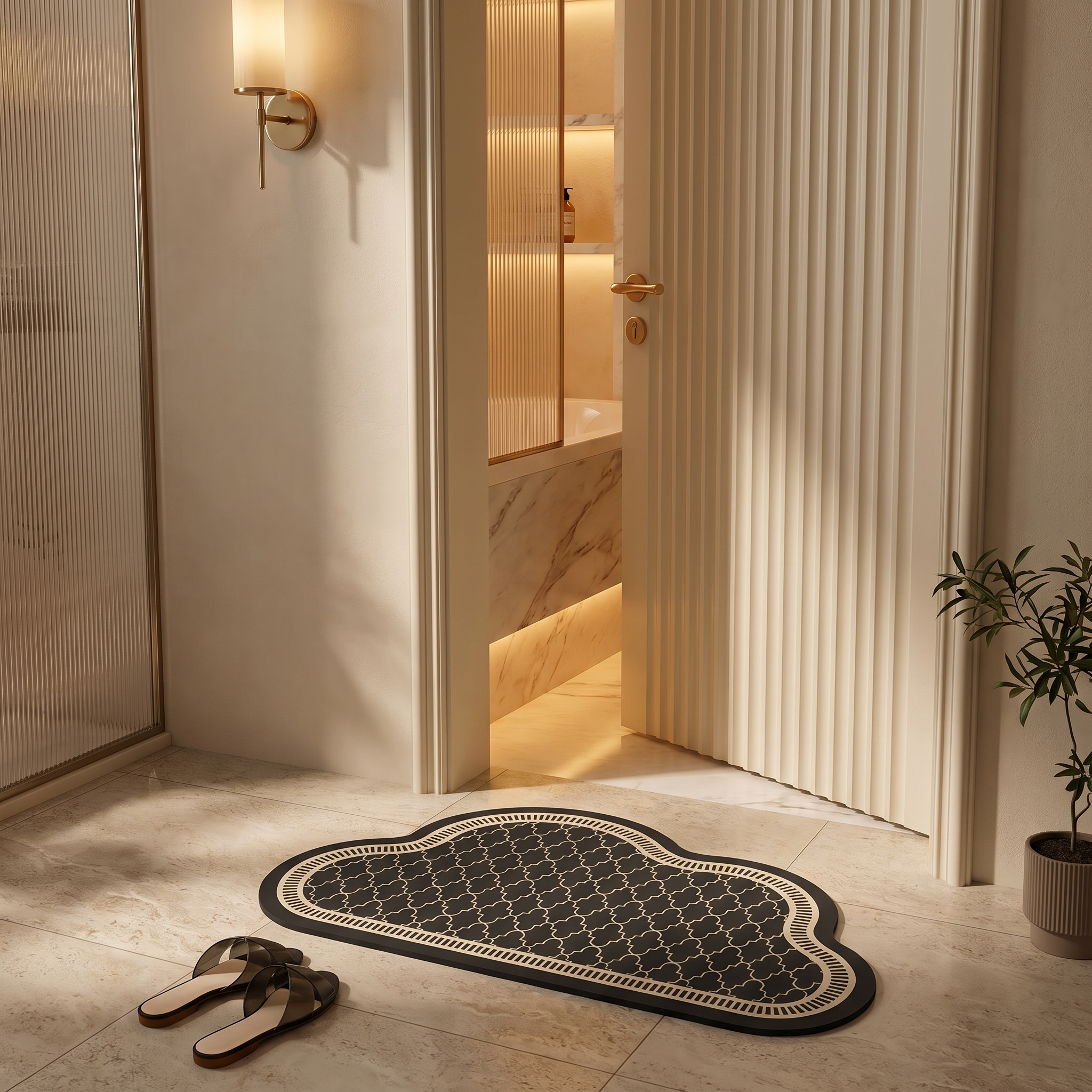 Cloud Shape Bathroom Floor Mat