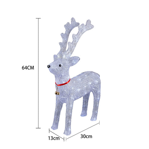 Acrylic Reindeer with Warm White LED Lights 64 cm
