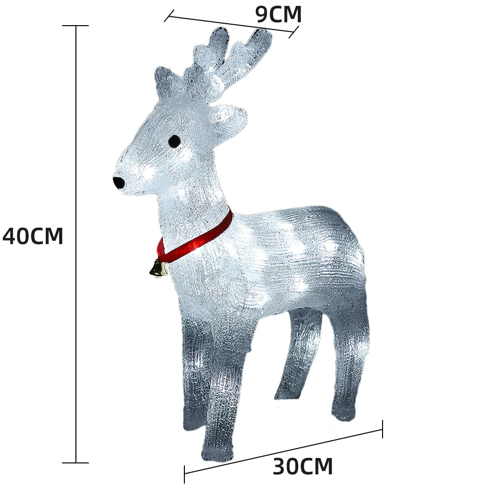 Acrylic LED Reindeer Decoration 40 cm for Indoor and Outdoor Displays
