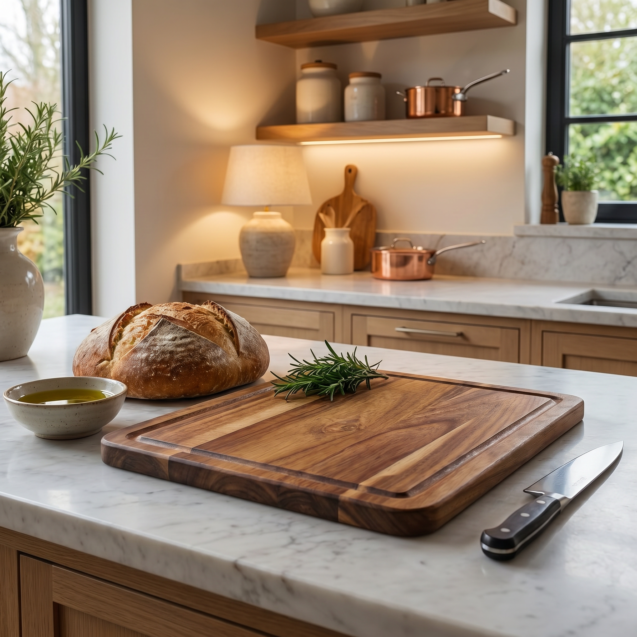 Acacia Wood Cutting Board Set