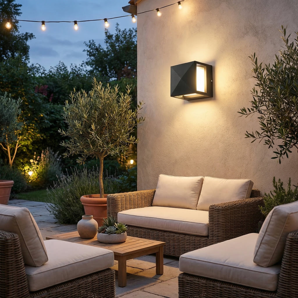 Modern Geometric Outdoor Wall Light