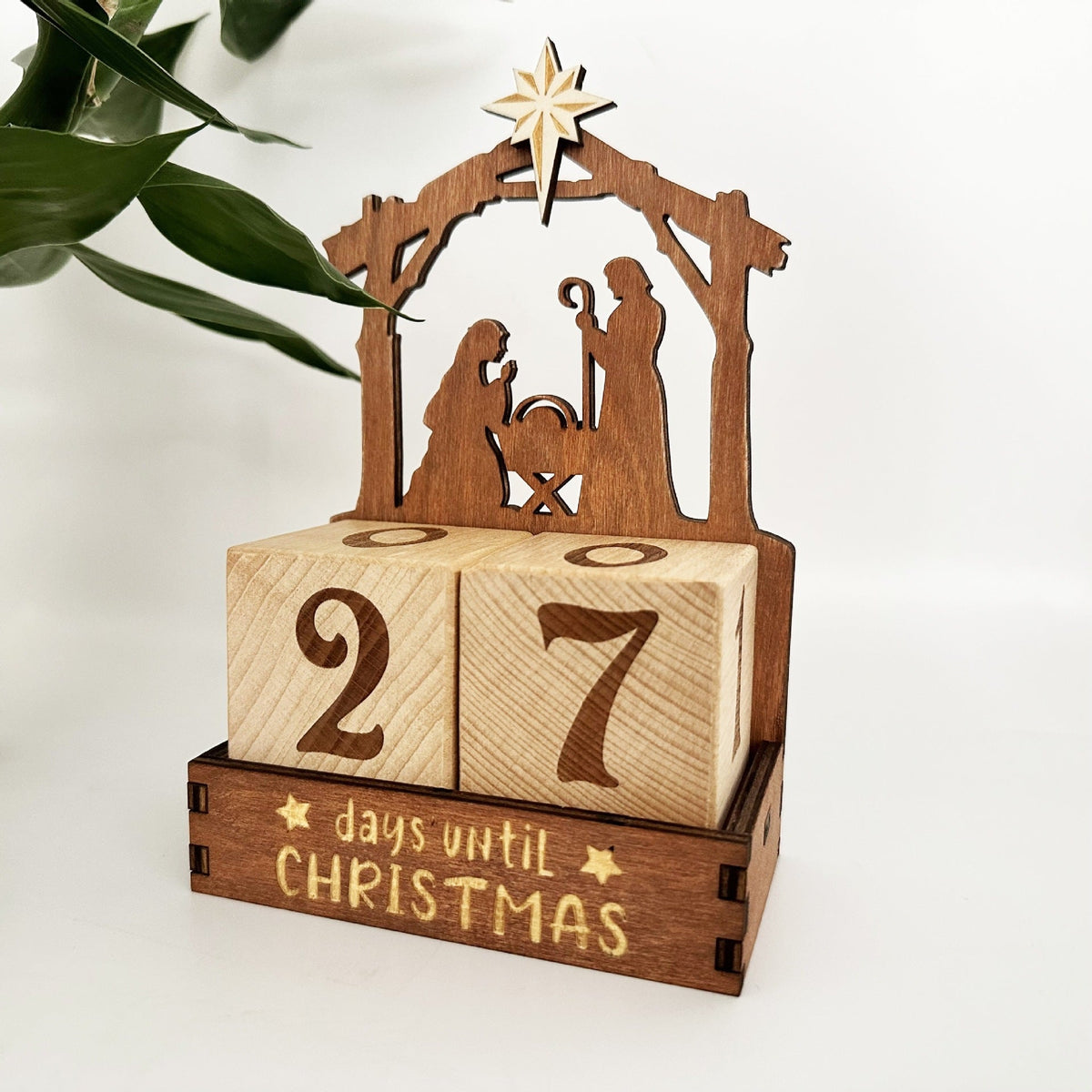 Wooden Christmas Advent Calendar with DIY Customisable Design