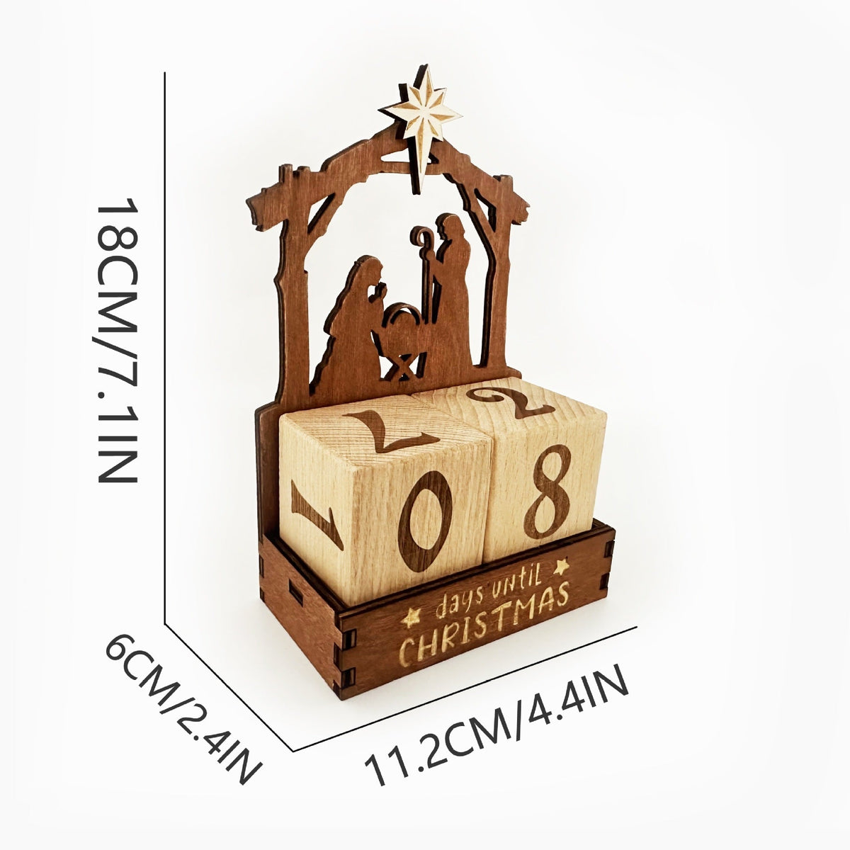 Wooden Christmas Advent Calendar with DIY Customisable Design