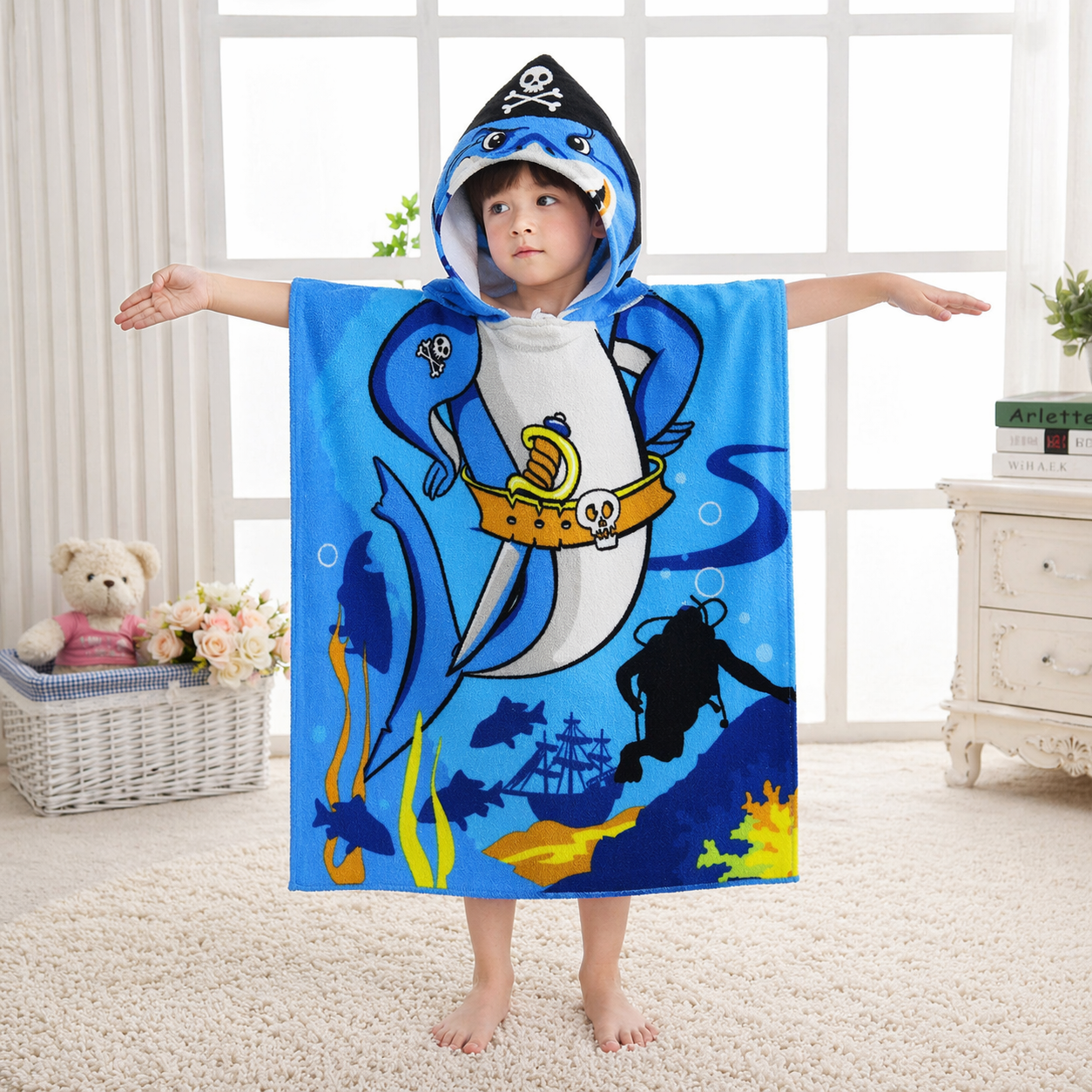 Kids Hooded Bath Towel