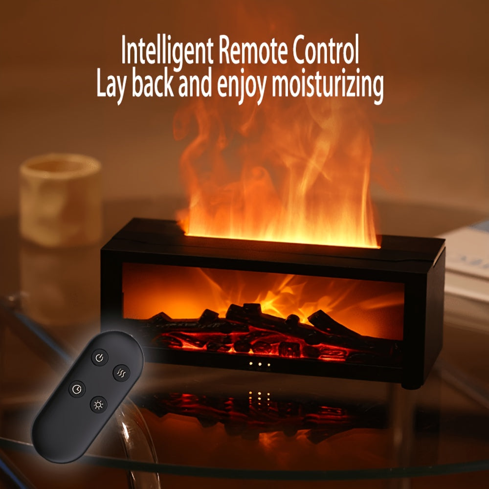 Flame Fireplace Aromatherapy Diffuser with Simulated Flame Colourful Lights and Timer