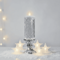 LED Candle with Real Wax Exterior and Flickering Warm White Light for Holiday Decor
