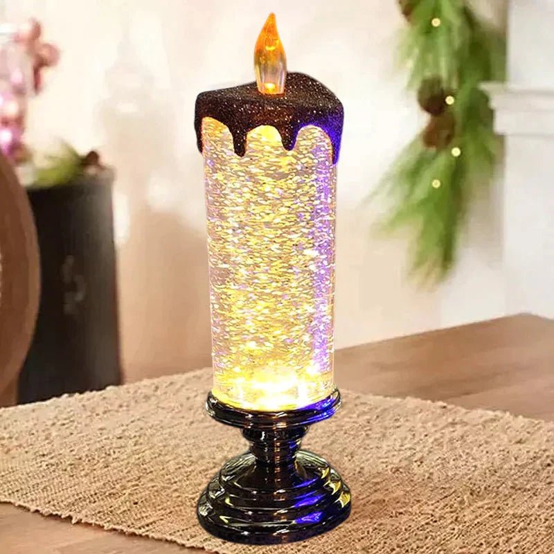 LED Candle with Real Wax Exterior and Flickering Warm White Light for Holiday Decor
