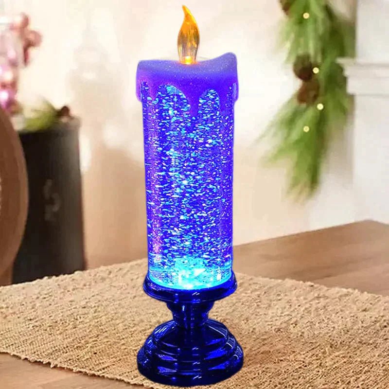 LED Candle with Real Wax Exterior and Flickering Warm White Light for Holiday Decor