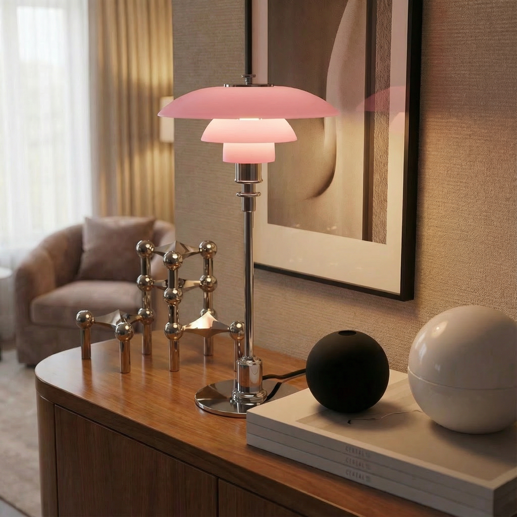 Nordica Halo Scandinavian Glass Table Lamp