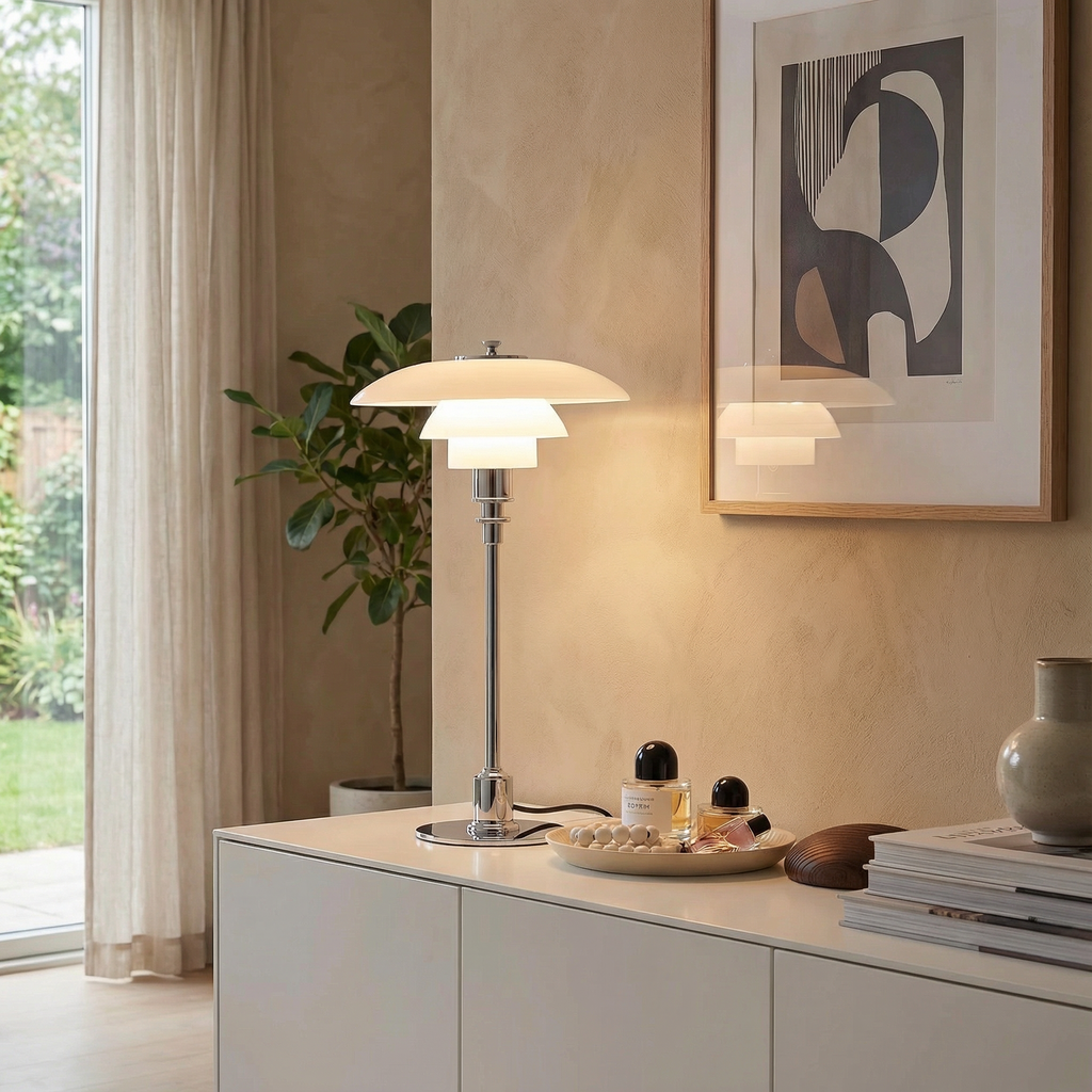 Nordica Halo Scandinavian Glass Table Lamp