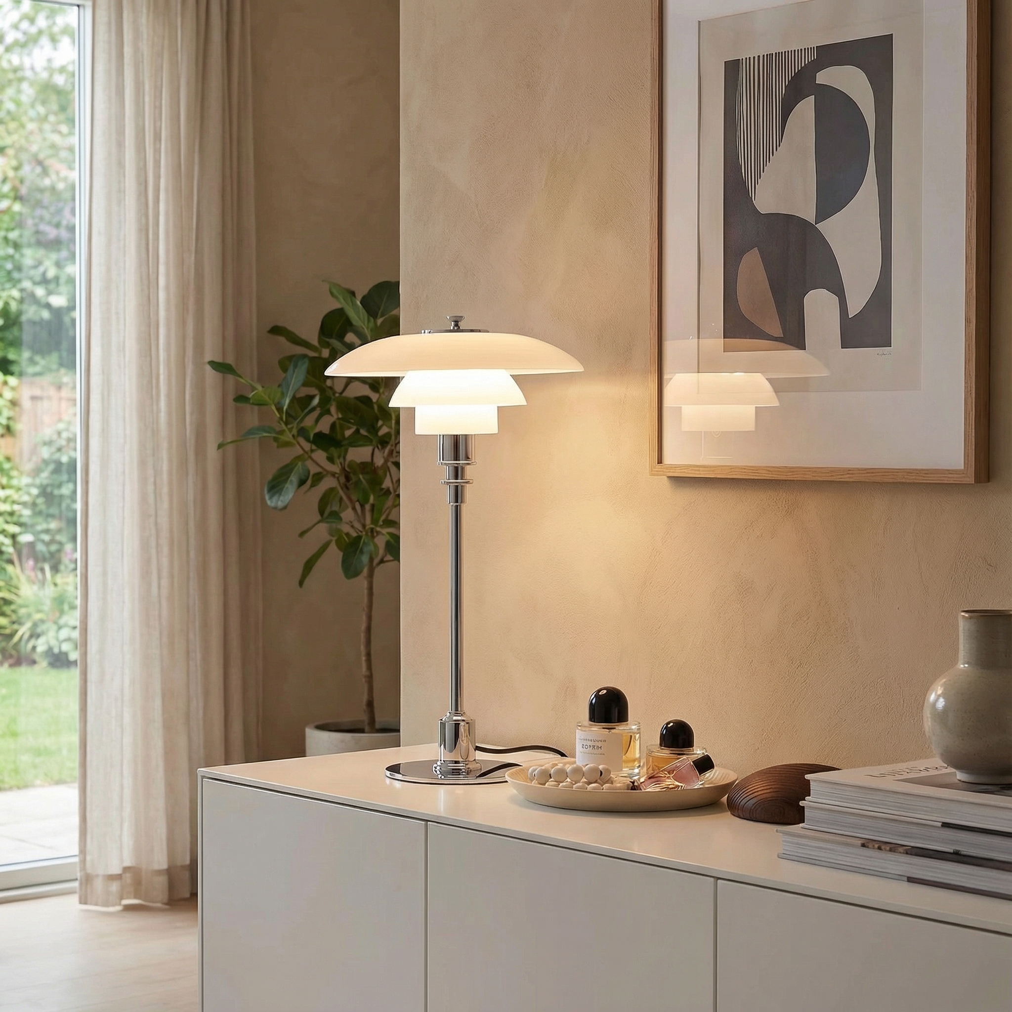 Nordica Halo Scandinavian Glass Table Lamp