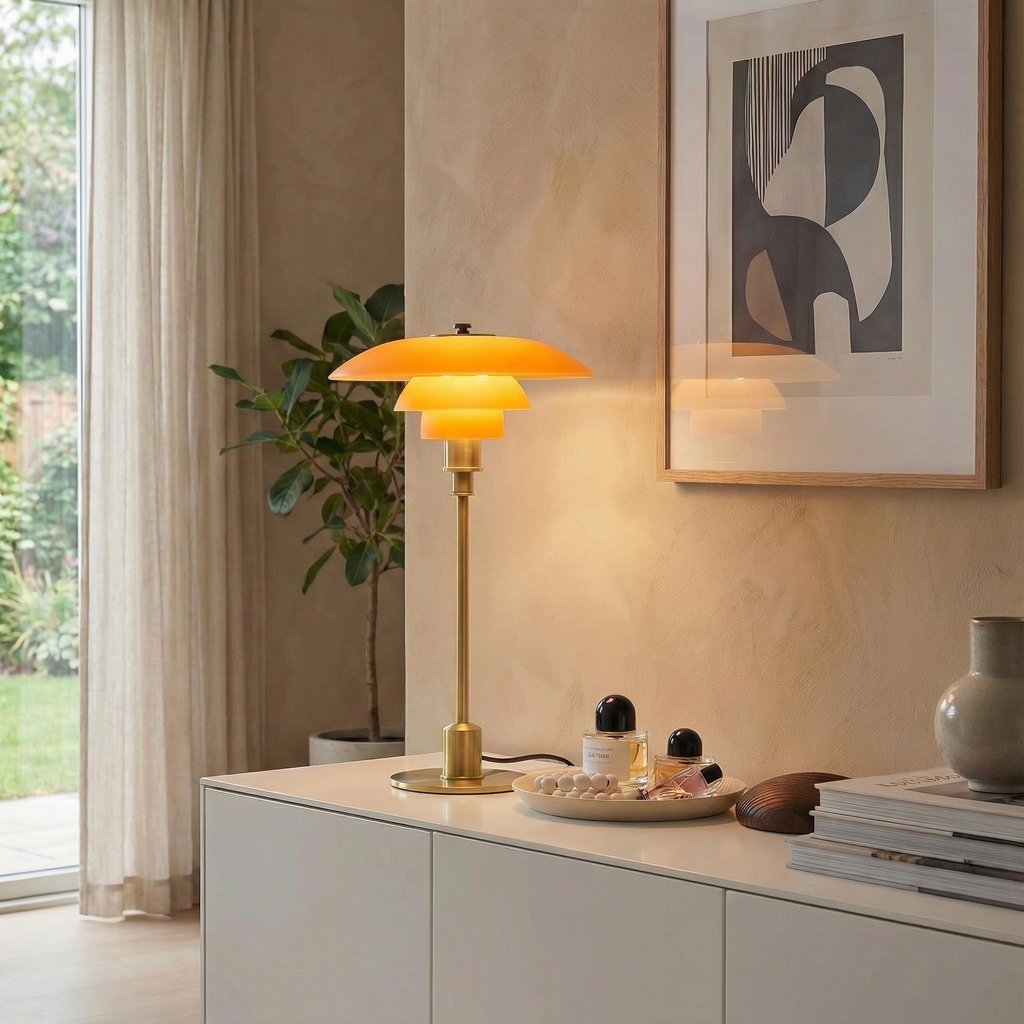 Nordica Halo Scandinavian Glass Table Lamp