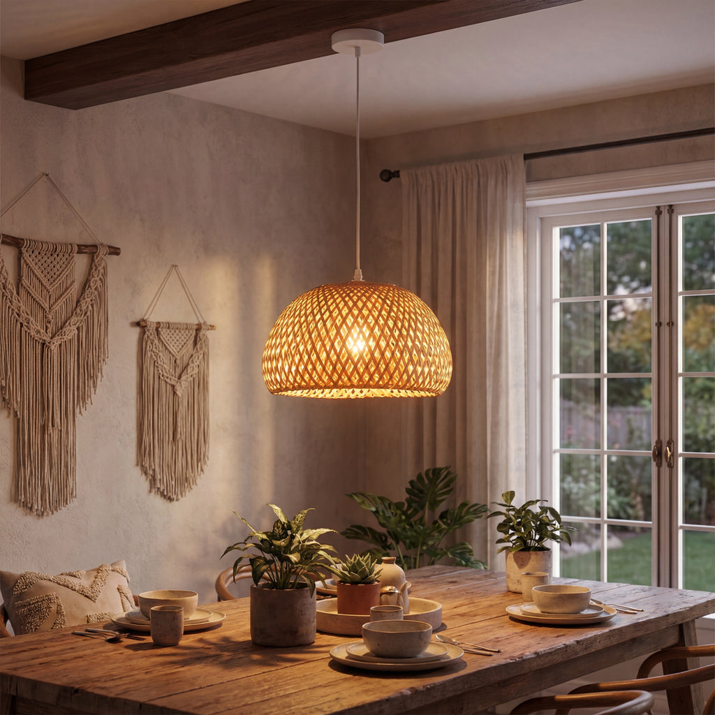 Bamboro Handwoven Bamboo Hanging Light