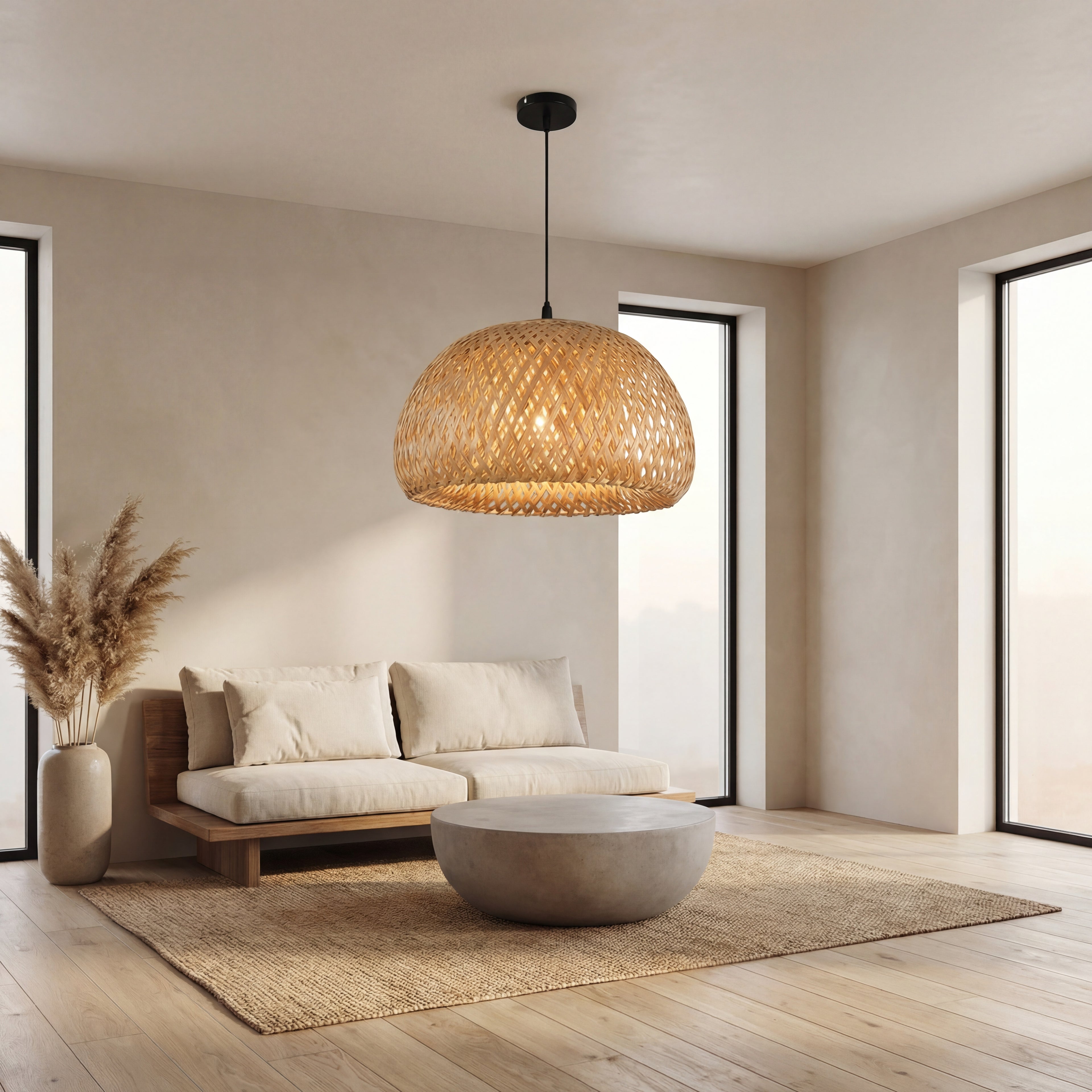 Bamboro Handwoven Bamboo Hanging Light