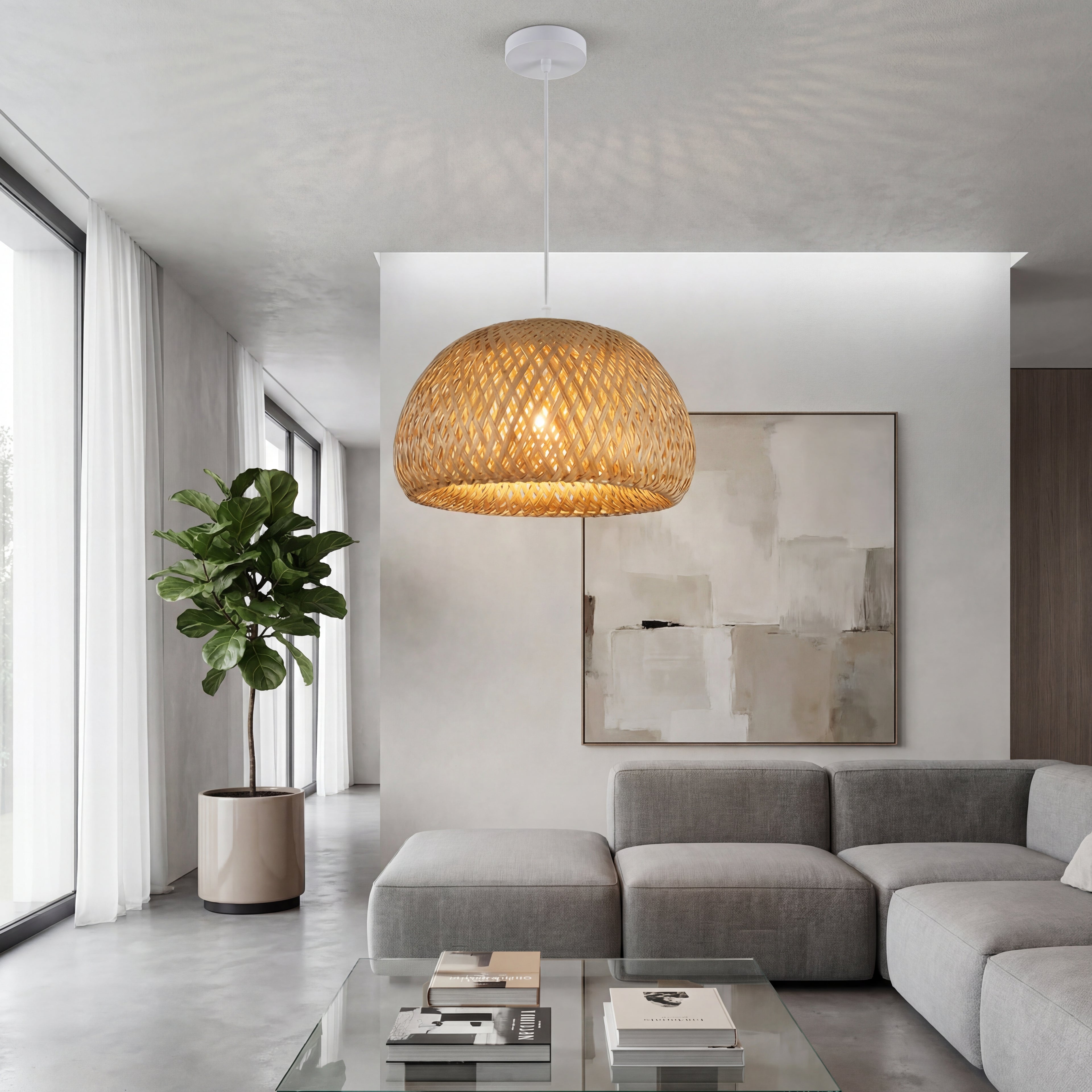 Bamboro Handwoven Bamboo Hanging Light