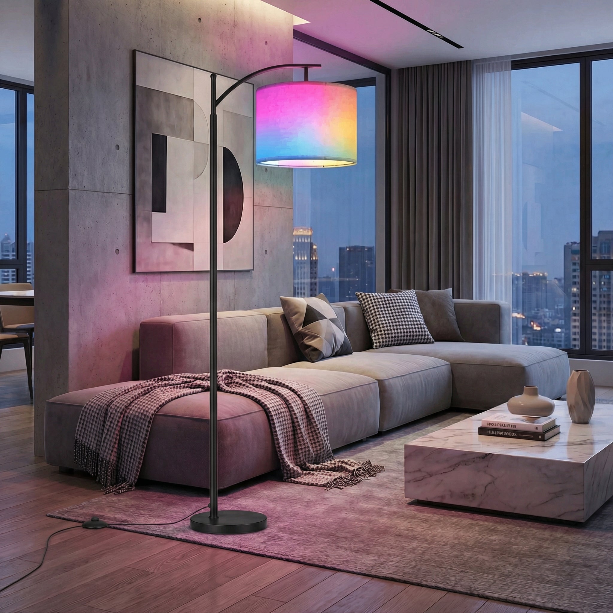 Auralux Smart Bluetooth LED Floor Lamp – Dimmable Ambient Light