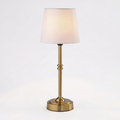 Brass Table Lamp with Soft Fabric Shade