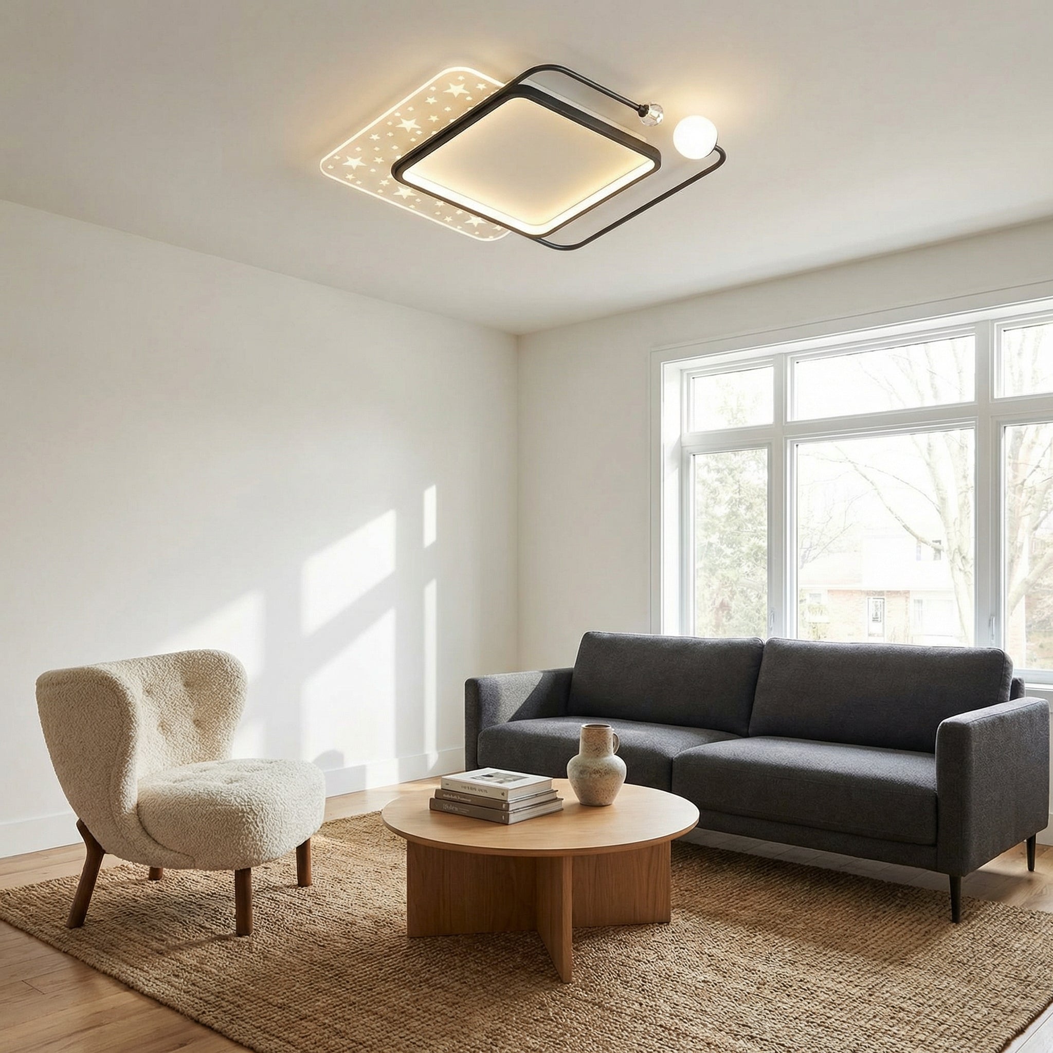 Square Ball LED Ceiling Light 52CM