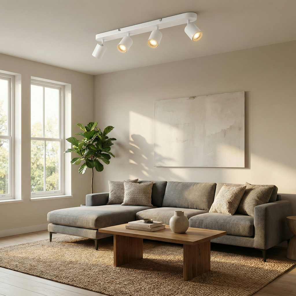 Modern 4 Light Ceiling Spotlight Bar