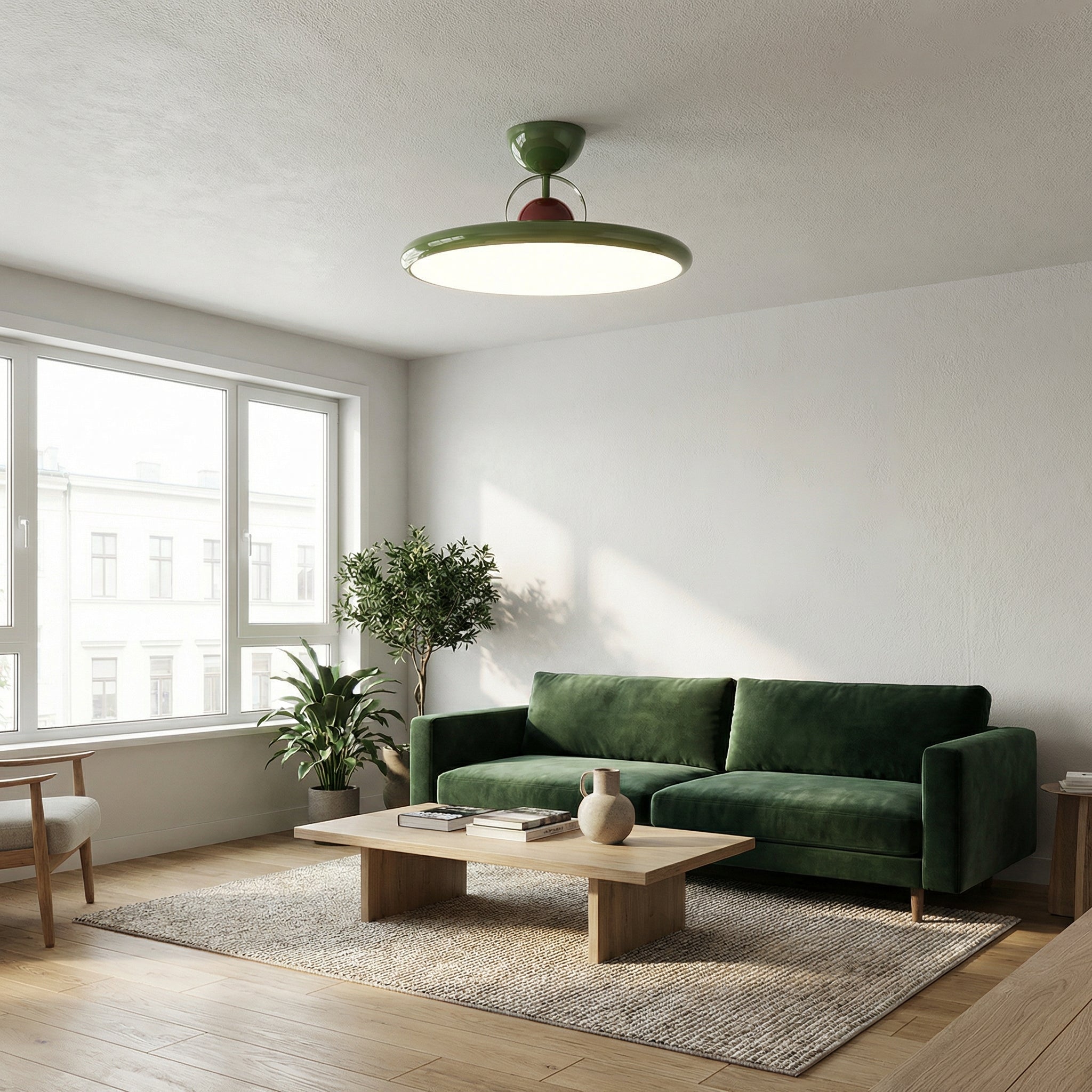 Modern Green Suspension Ceiling Light 40CM