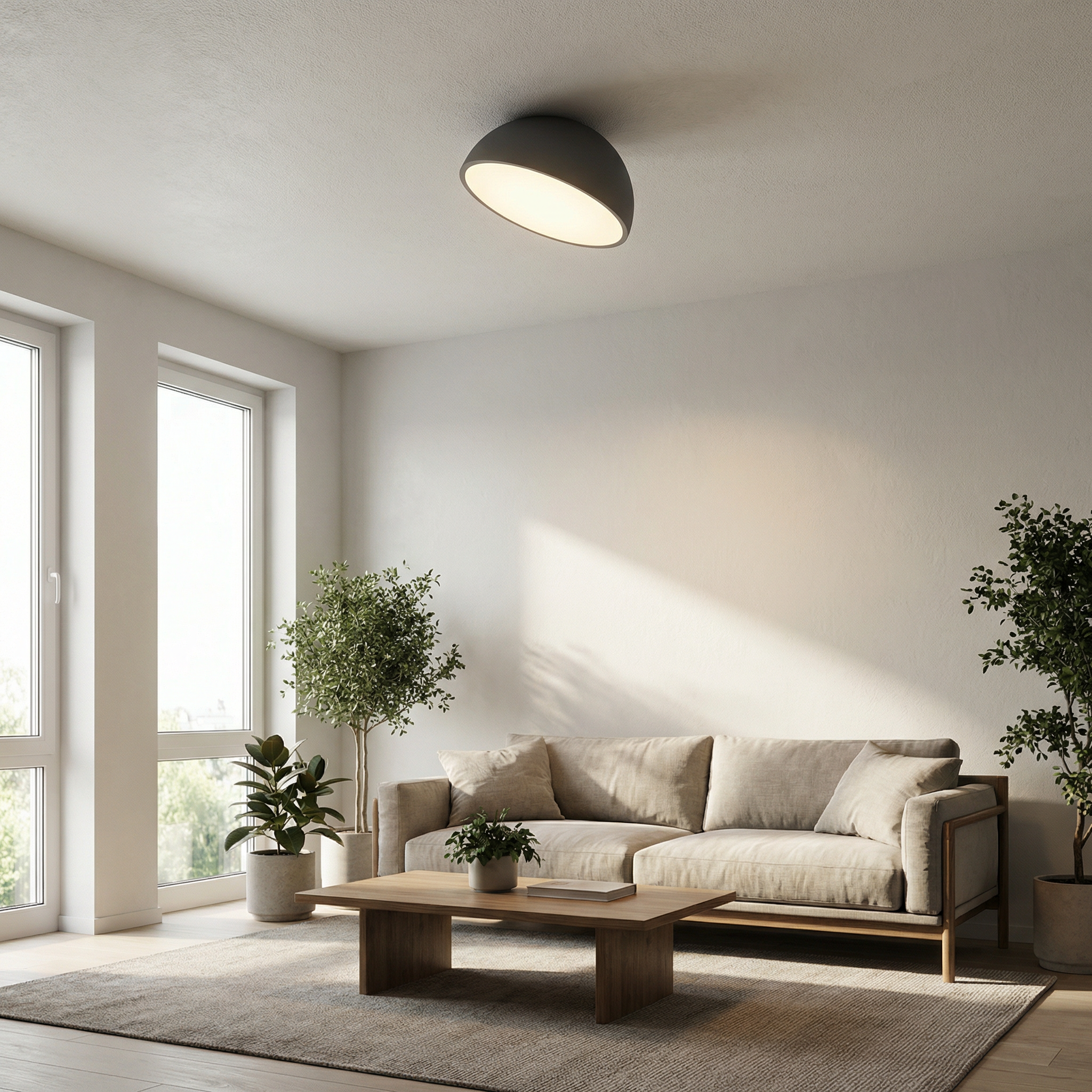 Nordic Half Moon LED Ceiling Light 20CM