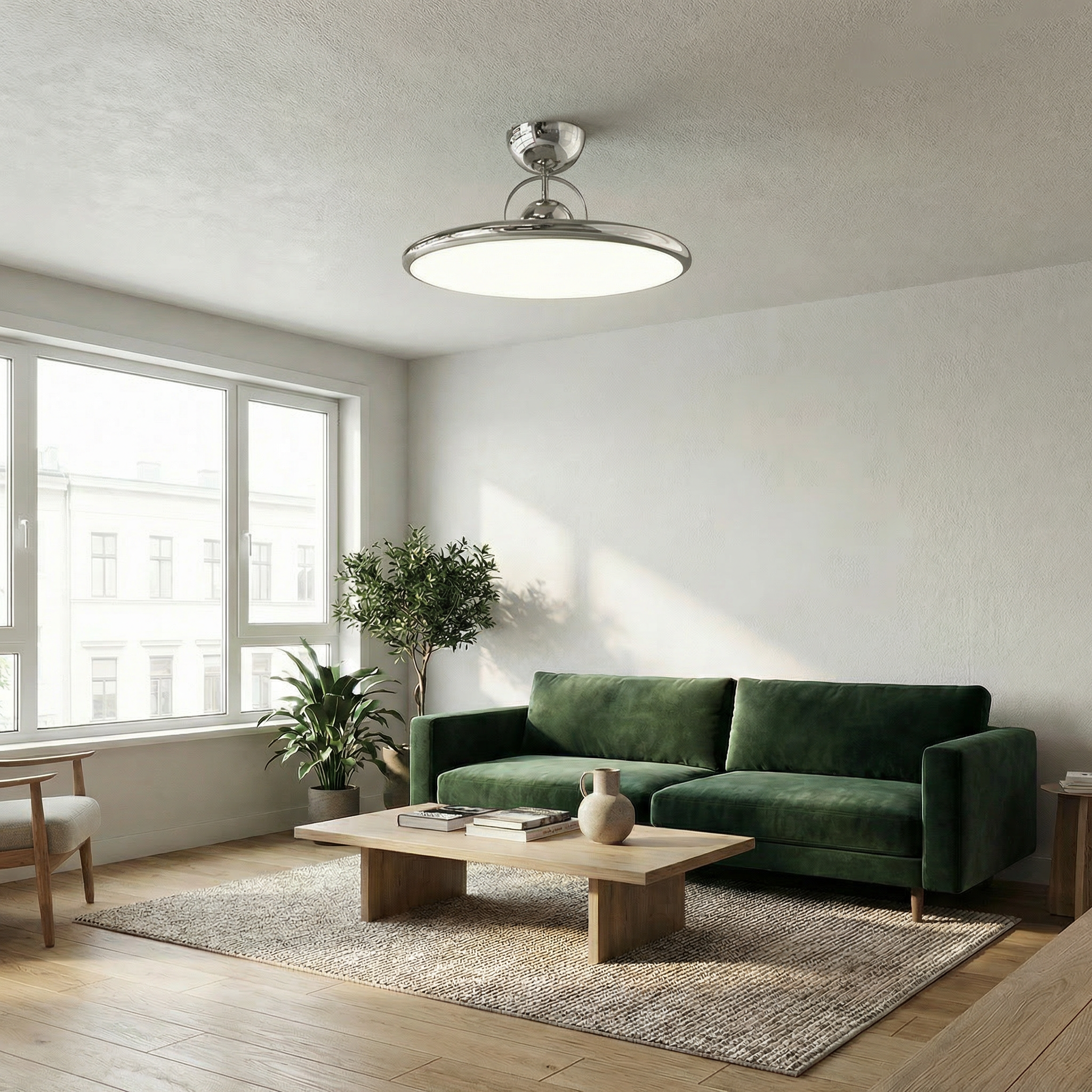 Modern Green Suspension Ceiling Light 40CM