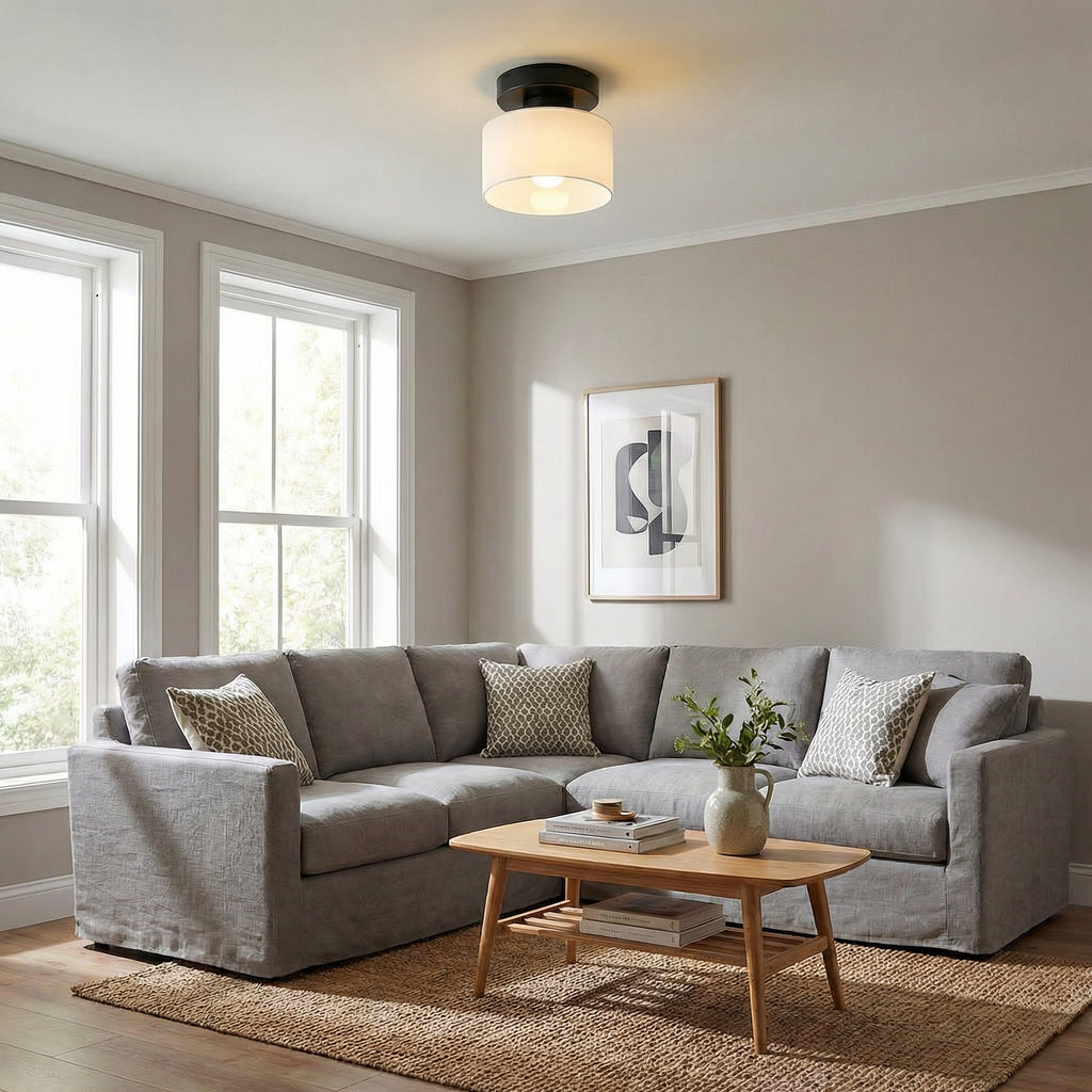 Modern Amber Glass Ceiling Light