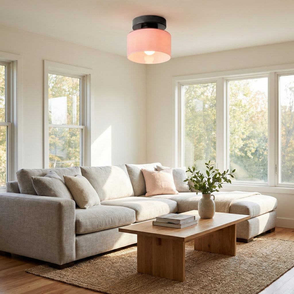 Modern Amber Glass Ceiling Light