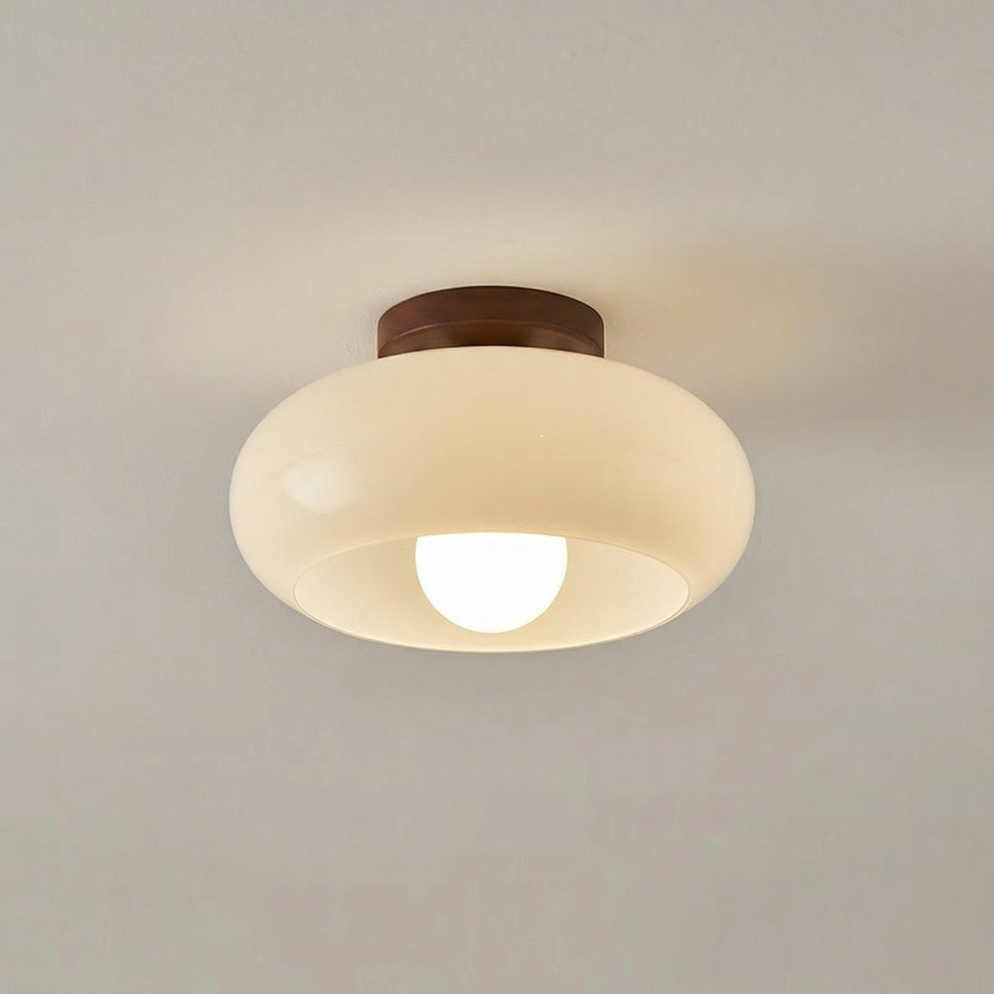 Minimalist Walnut Wood Ceiling Light