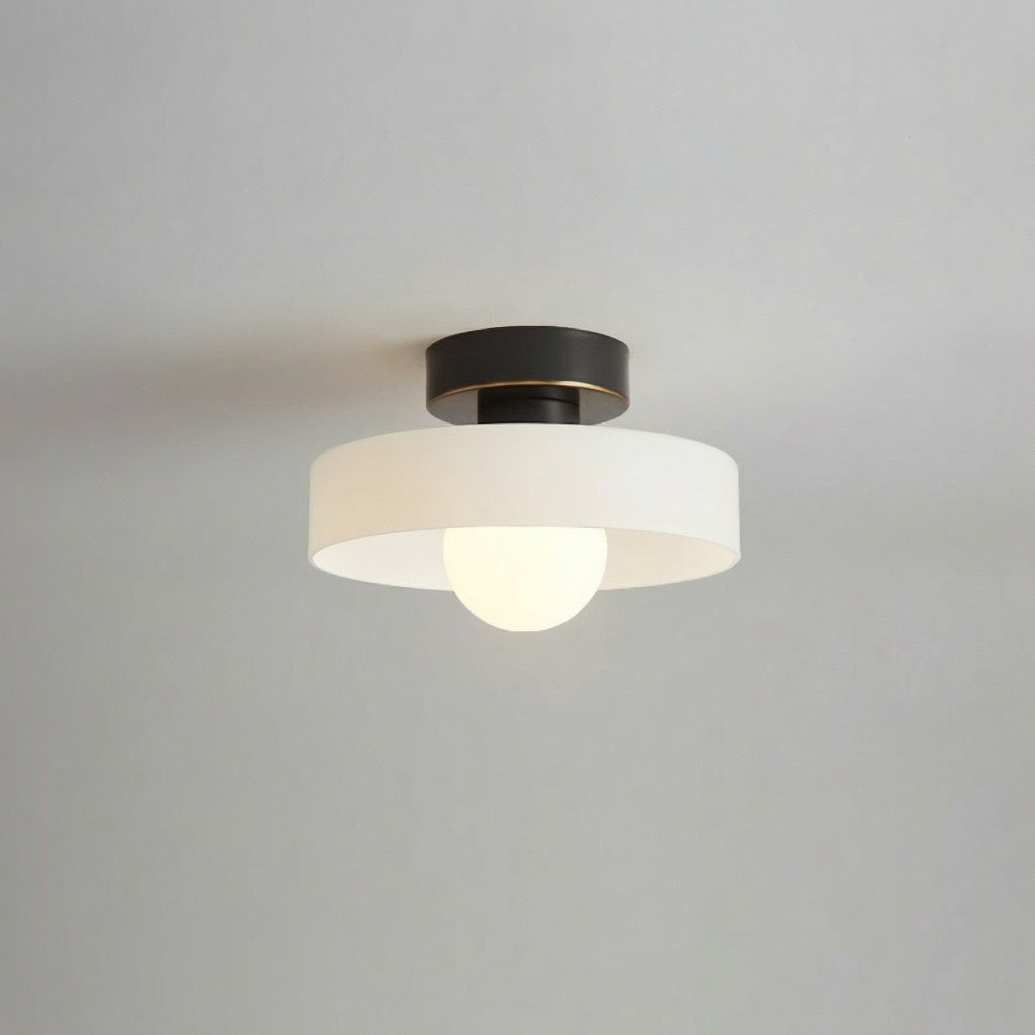 Vintage Cream Glass Ceiling Light 24CM