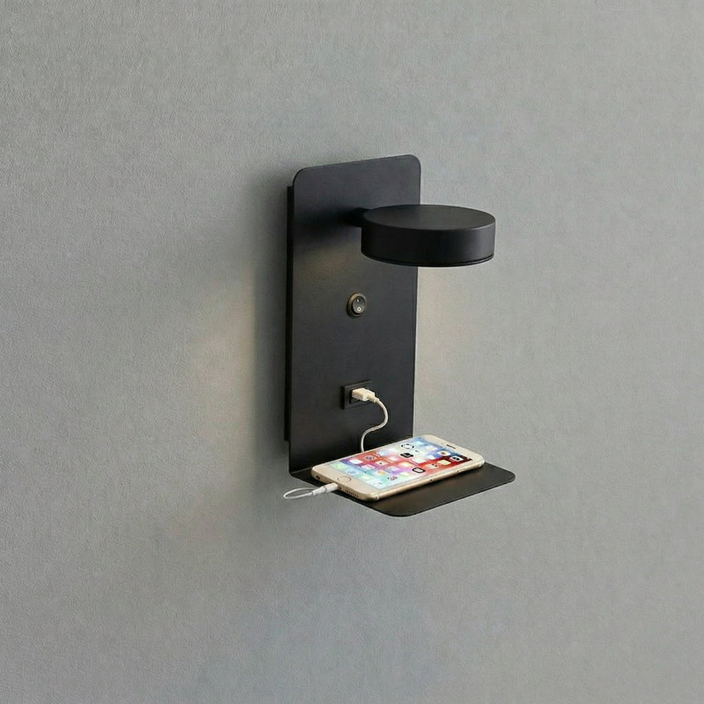 Modern LED Wall Lamp with USB Charging Port