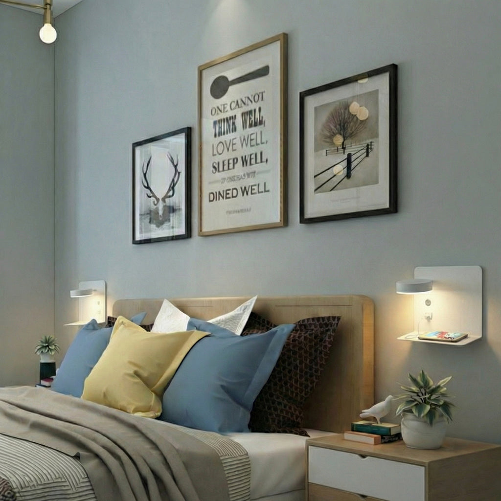 Modern LED Wall Lamp with USB Charging Port