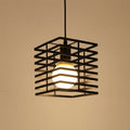 Nordic Black Square Cage Pendant Light