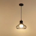 Nordic Black Industrial Cage Pendant Light