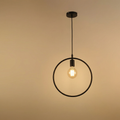 Nordic Black Circular Frame Pendant Light