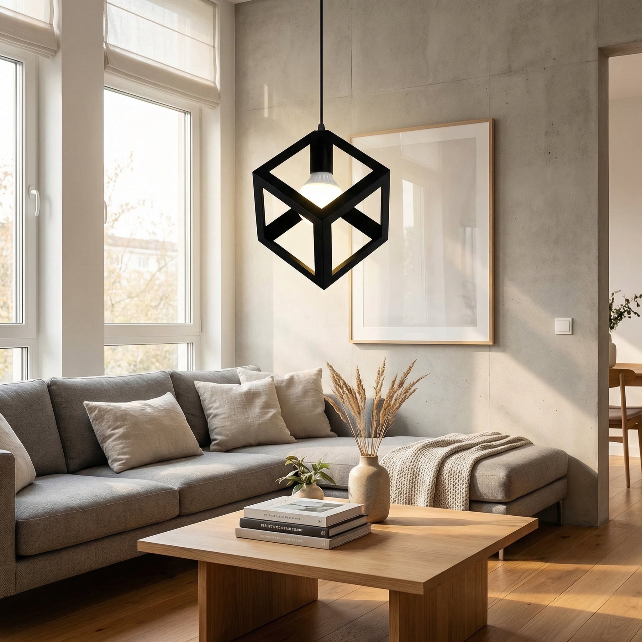 Nordic Black Cube Pendant Light