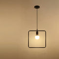 Nordic Black Square Frame Pendant Light