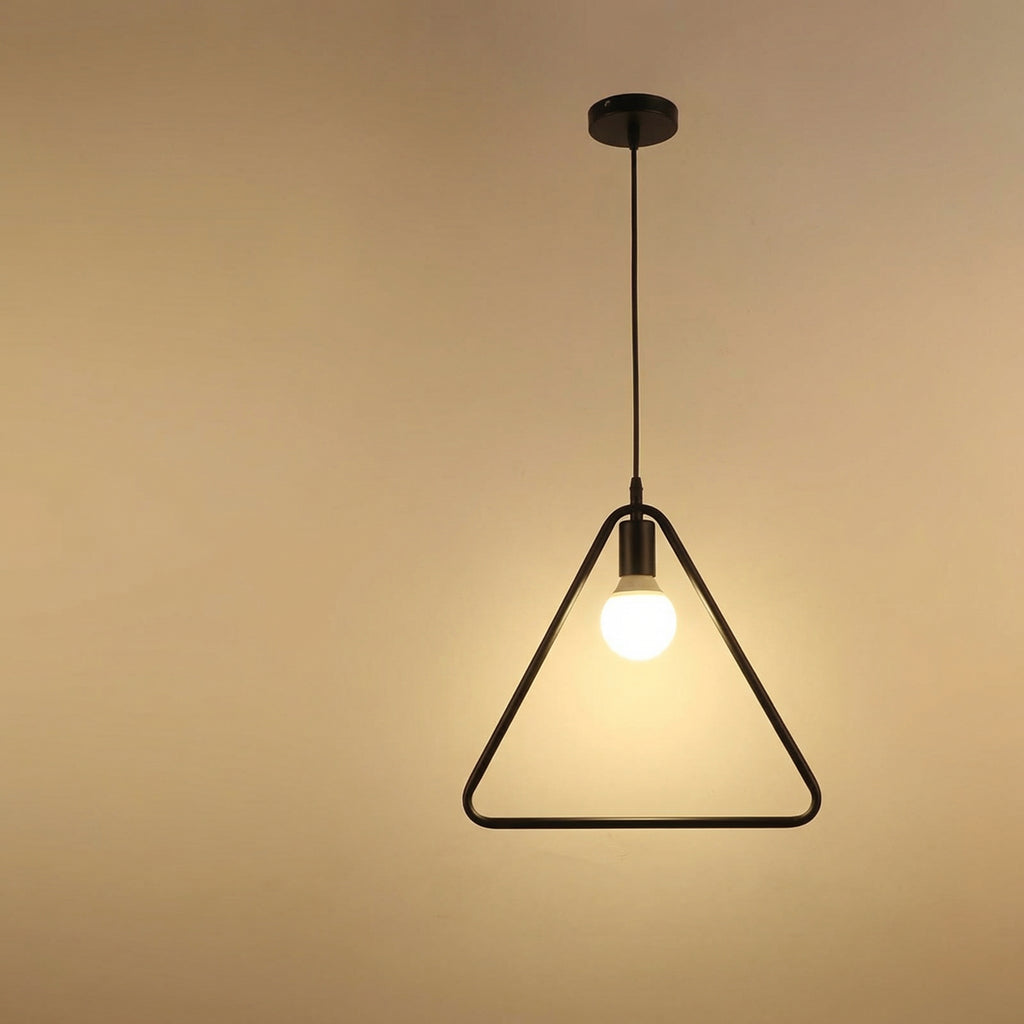 Nordic Black Triangle Frame Pendant Light