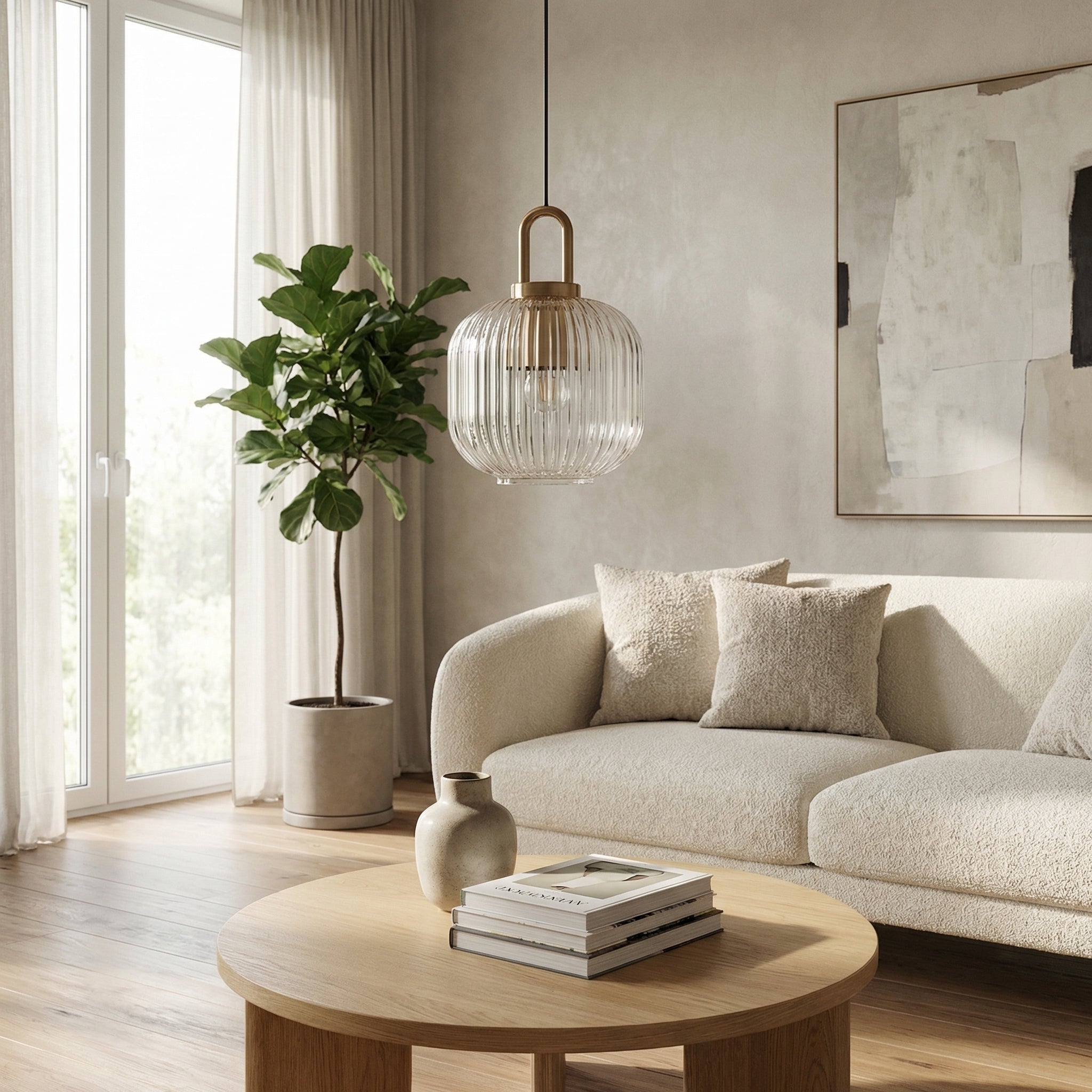 Nordic Brass Glass Pendant Light
